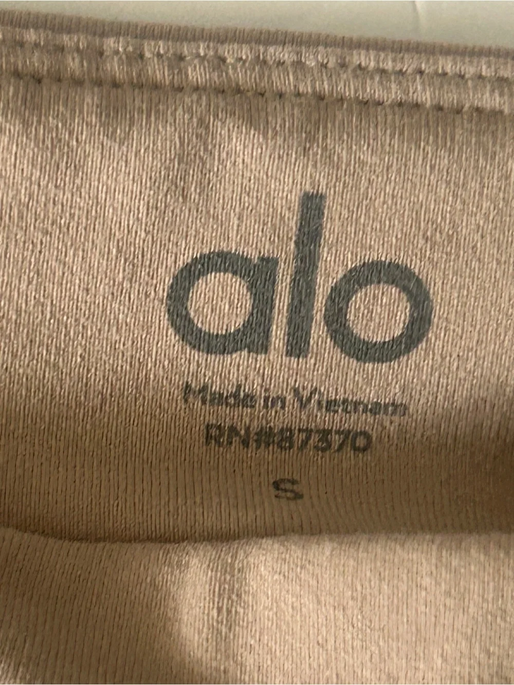 ALO YOGA Airbrush High-Waist split flare Flutter Legging taupe small stretch s